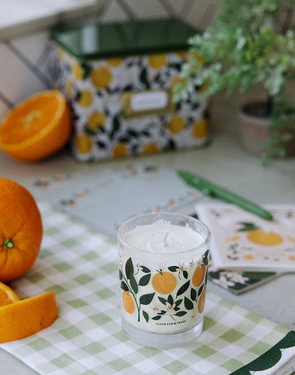 Orange Orchard Scented Soy Hand-Poured Candle, 2 of 5
