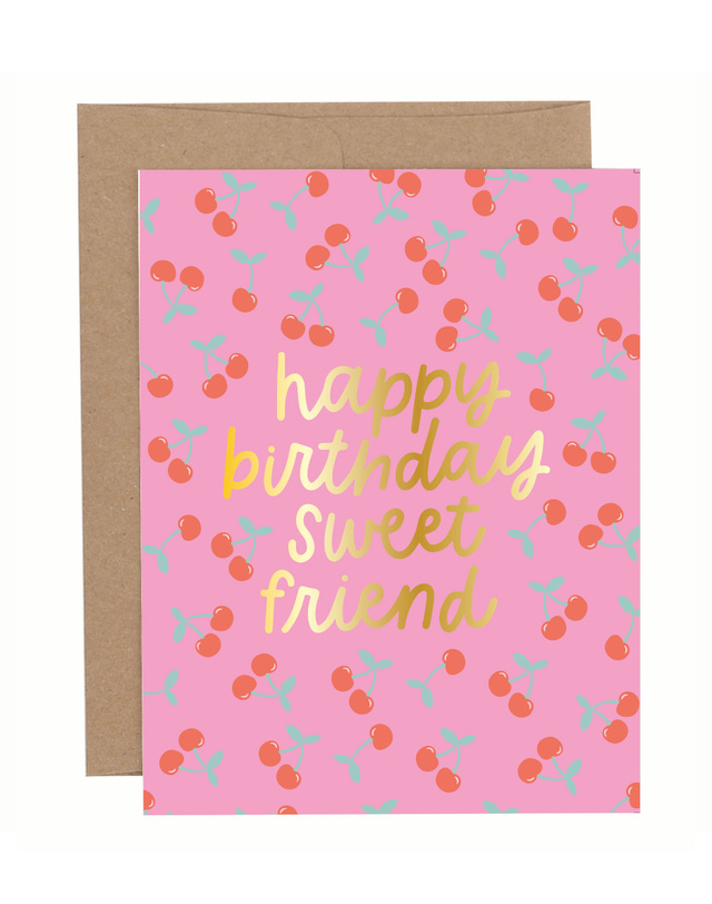 Happy Birthday Sweet Friend Greeting Card, 1 of 1
