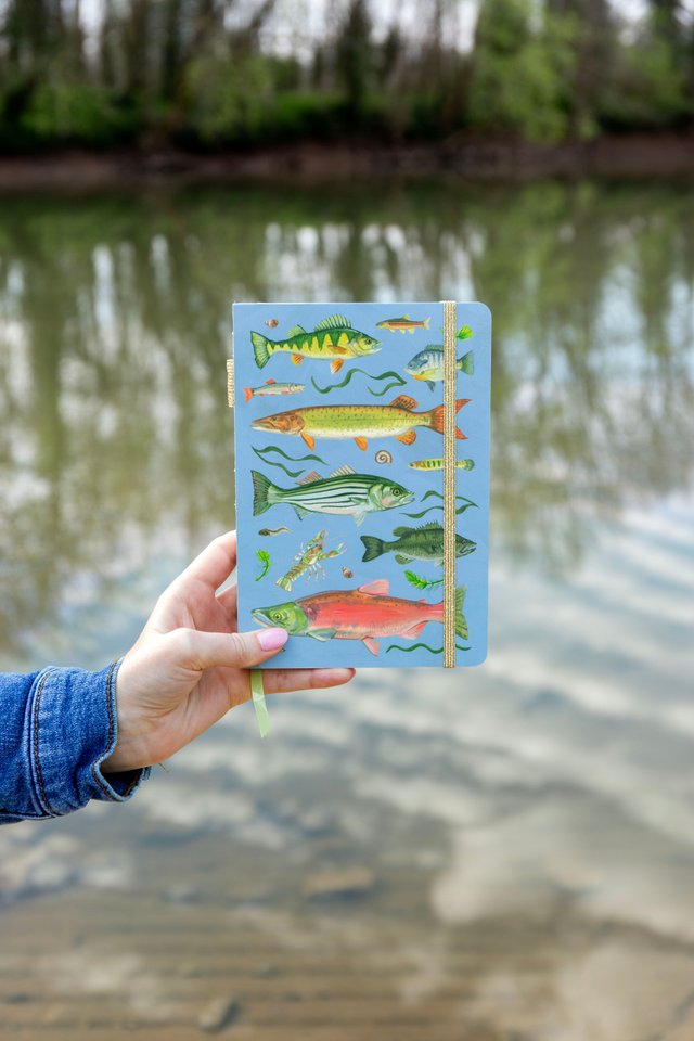 Freshwater Fish Lay Flat Lined Journal, 4 of 4