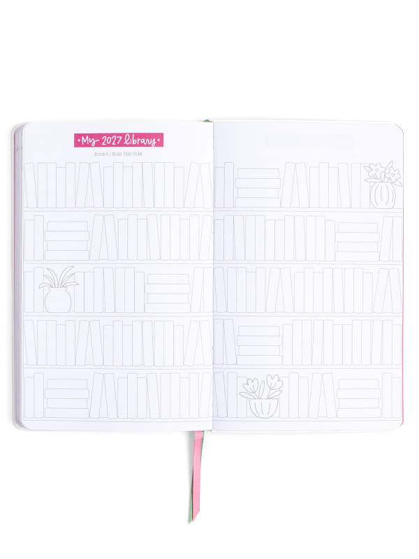 Book Lover Floral Petite Planner : 2027 Calendar Year, 11 of 14