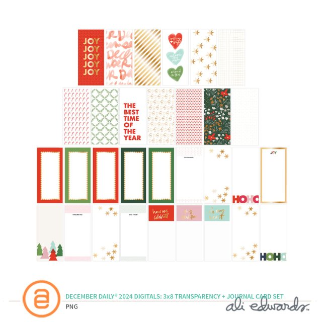 December Daily® 2024 Digital 3×8 Transparency and Journal Card Set, 1 of 1