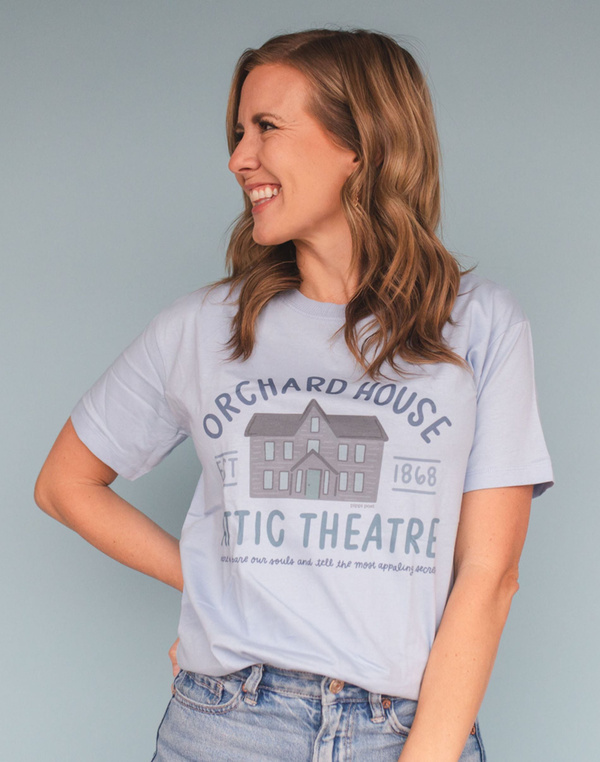 Orchard House Attic Theatre Tee - Hydrangea, 2 of 4
