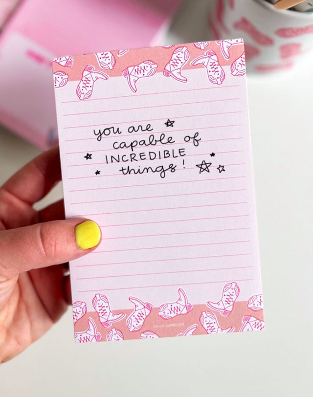 Western Cowgirl Boots Notepad, 3 of 3