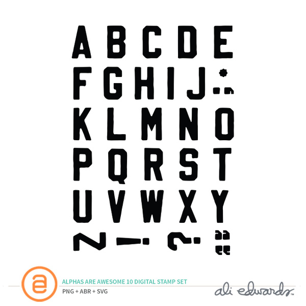 Alphas Are Awesome #10 Digital Stamp Set, 1 of 1