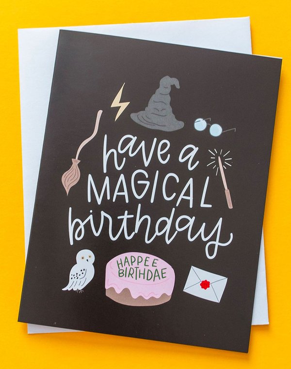 Have a Magical Birthday Wizard Greeting Card, 2 of 2