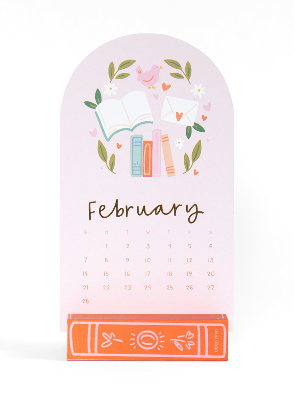 Book Lover's 2027 Mini Desk Calendar with Wooden Block, 7 of 10