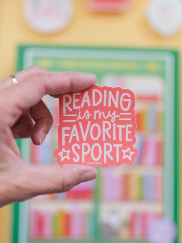 Reading Is My Favorite Sport Book Lover Decal Sticker, 1 of 2