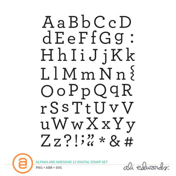 Alphas Are Awesome #12 Digital Stamp Set, 1 of 1