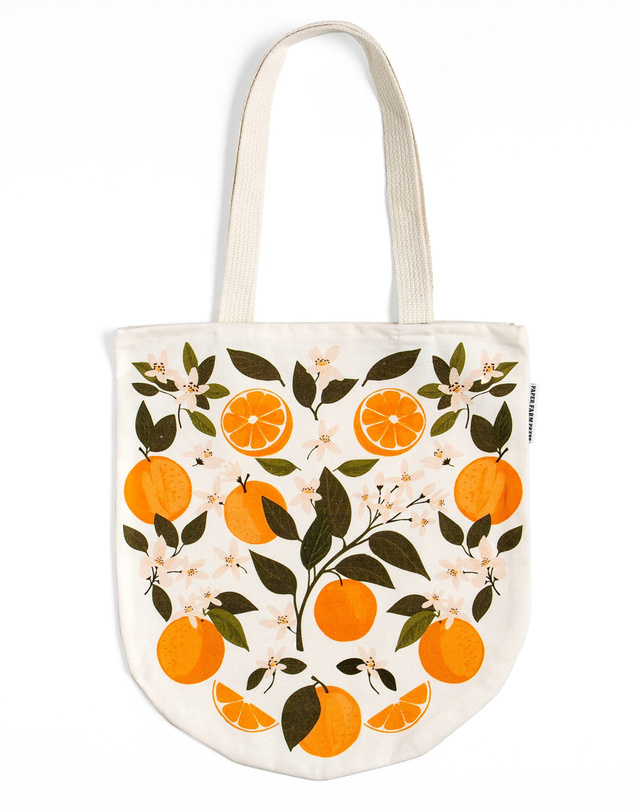 Orange Orchard Canvas Tote Bag, 1 of 1