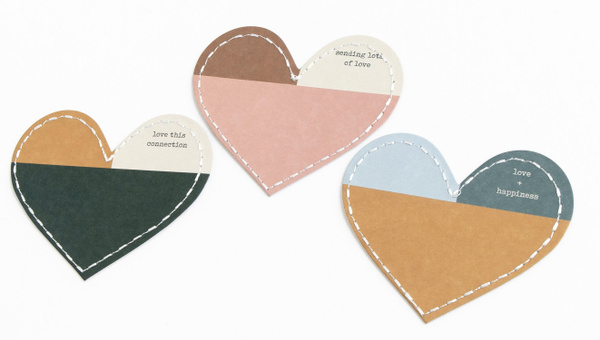 Love + Happiness Heart Stitched Pockets, 2 of 2