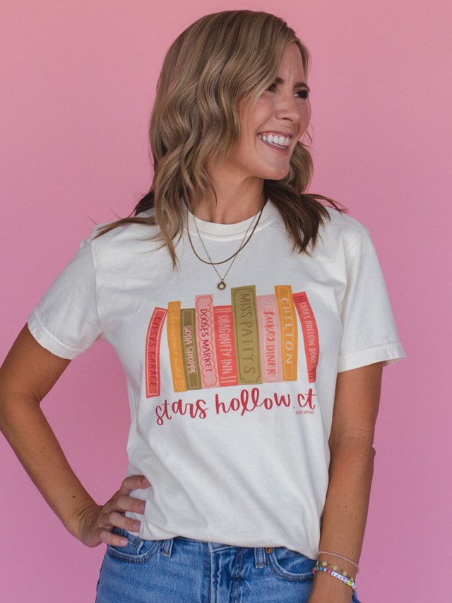 Stars Hollow Books Tee - Ivory, 1 of 3