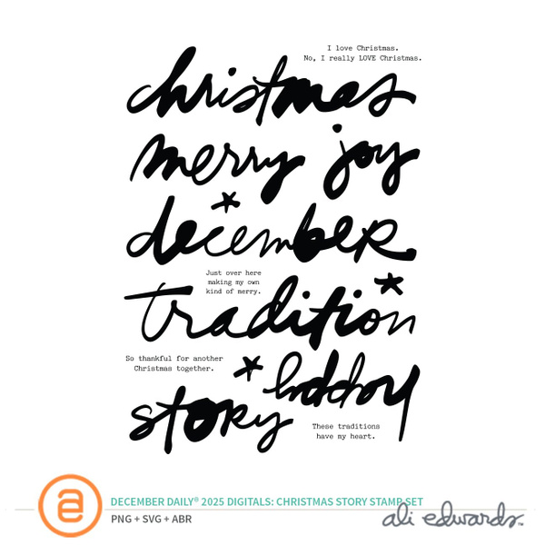 December Daily® 2025 Digital 6×8 Christmas Story Stamp Set, 1 of 1