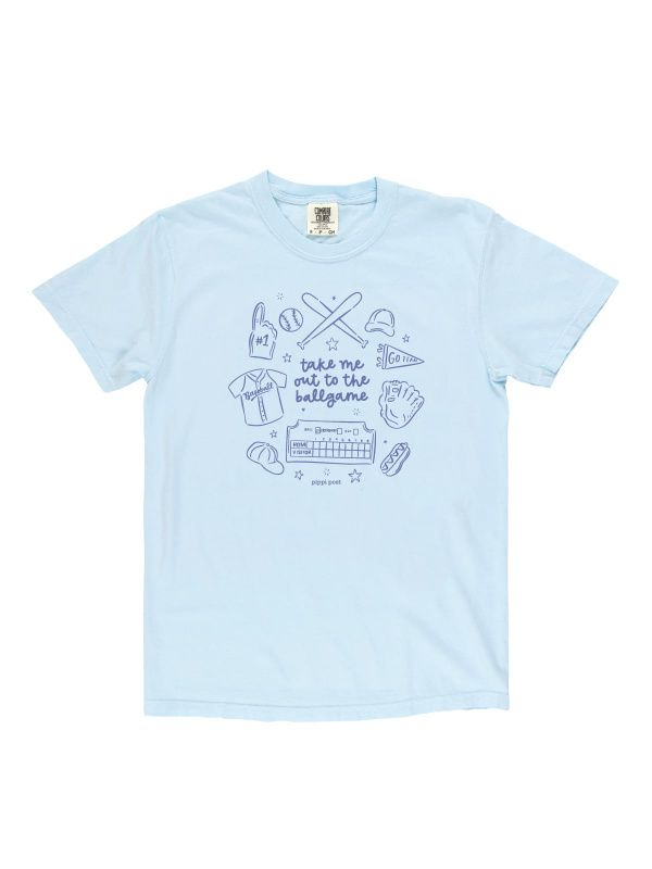 Take Me Out To The Ballgame Baseball Tee - Chambray, 2 of 2
