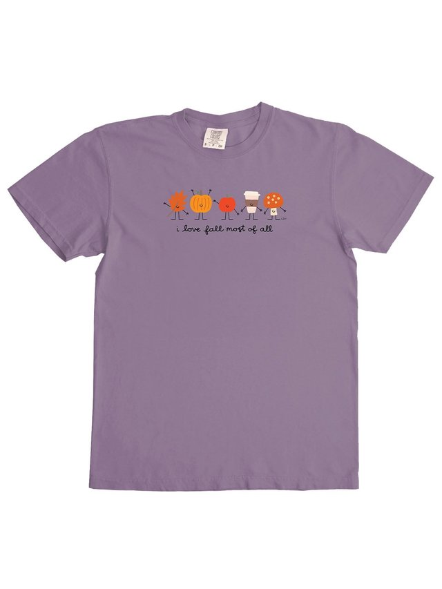 I Love Fall Most of All Tee - Wine, 3 of 3