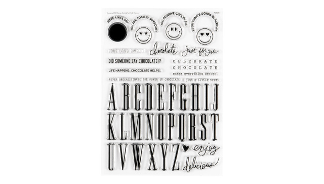 Stamp Set : 6×8 Life Happens, Chocolate Helps, 1 of 6