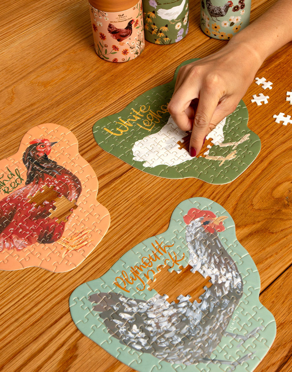 Chicken Meadows - 100 Piece Mini Jigsaw Puzzles - Set of 3, 6 of 6