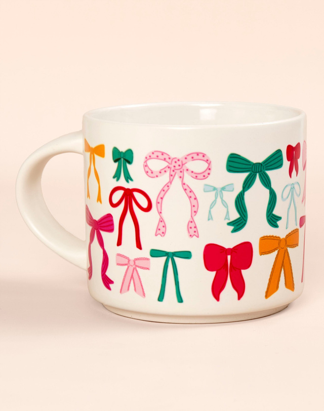 Ribbon Coquette Bows Mug - Cream, 3 of 3