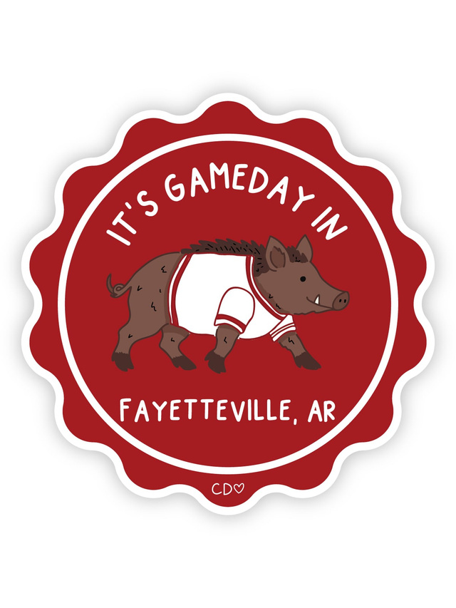 Fayetteville Football Game Day Mascot Decal Sticker, 2 of 4