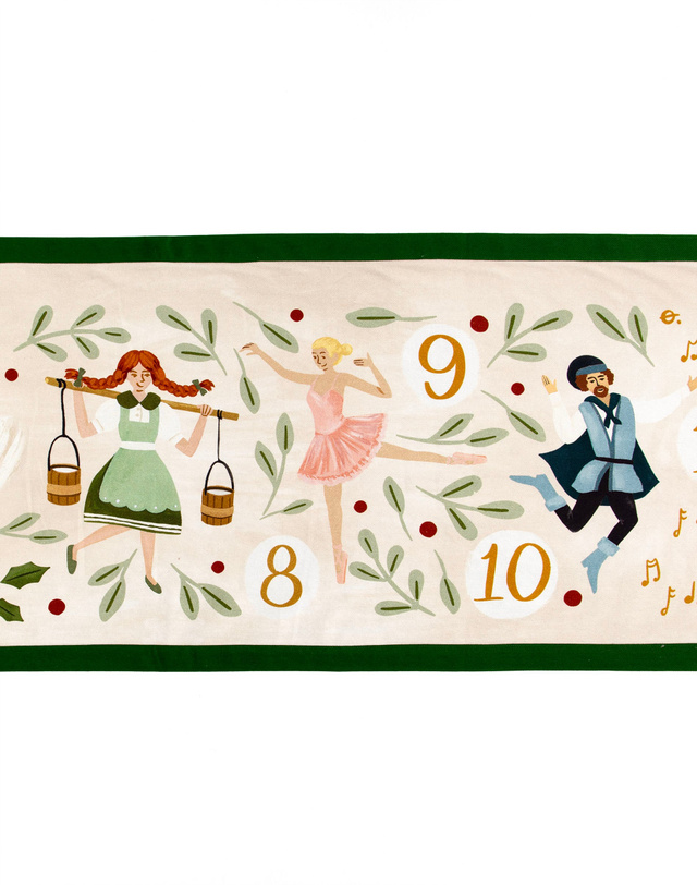 12 Days of Christmas Tablecloth Runner, 4 of 6