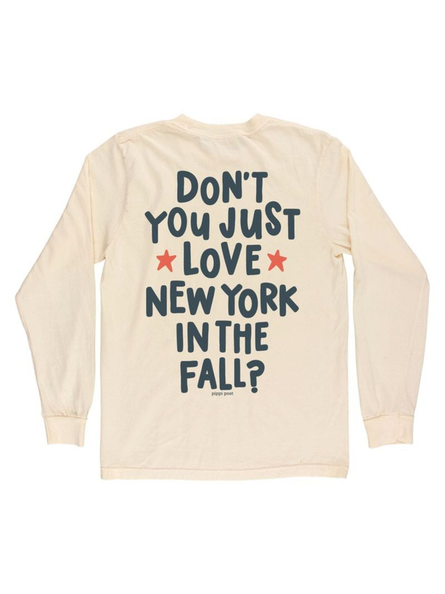 New York In the Fall Long-Sleeve Tee - Ivory, 6 of 6