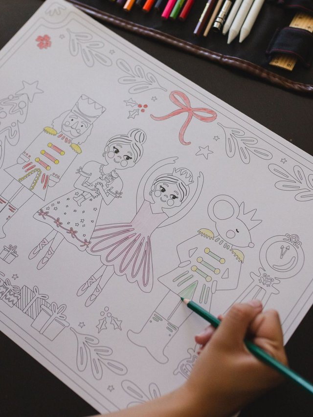 The Nutcracker Coloring Christmas Placemats, 1 of 6