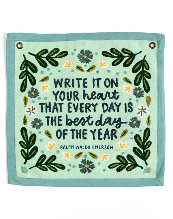 Best Day of the Year Embroidered Canvas Banner, 2 of 4