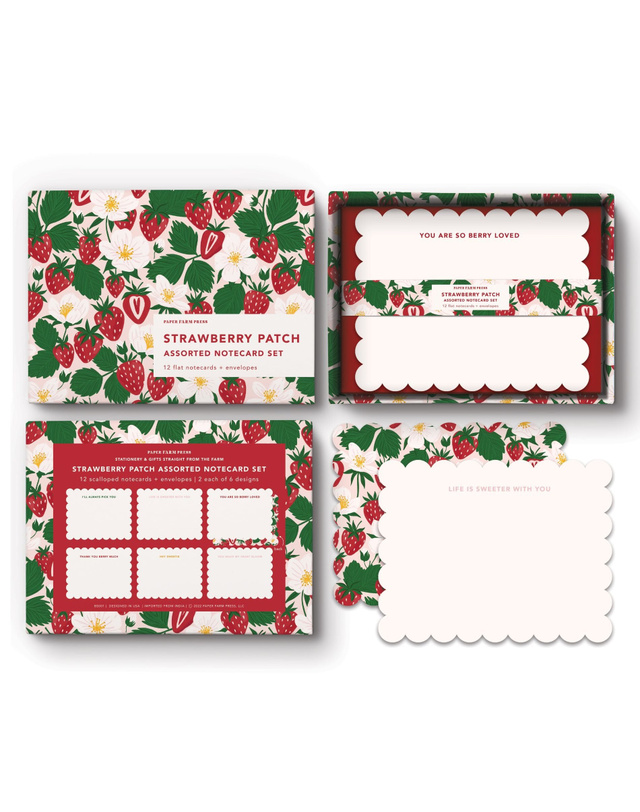 Strawberry Patch Assorted Notecard Set, 1 of 7