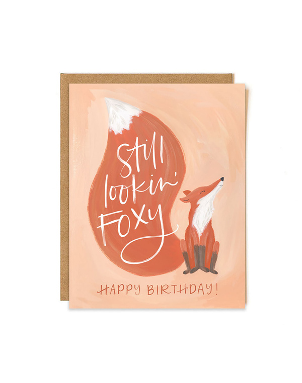Foxy Birthday Greeting Card, 1 of 1