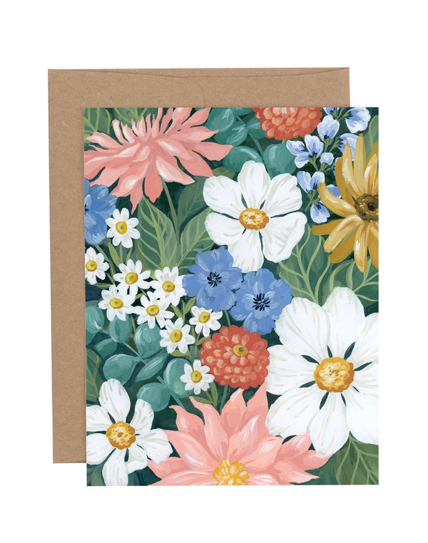 Cottage Floral Greeting Card, 1 of 1