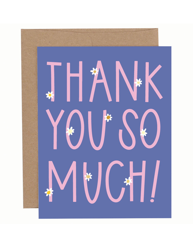 Daisies Thank You So Much Greeting Card, 1 of 1
