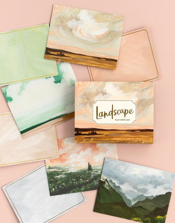 Landscape Envelope Flat Note Set, 1 of 9