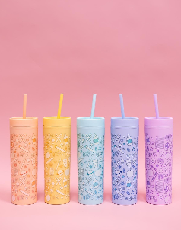 Classroom Icons Acrylic Tumbler - Lilac, 2 of 4