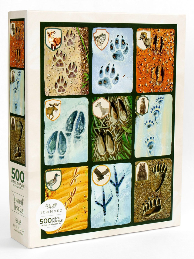 Animal Tracks Grid - 500 Piece Jigsaw Puzzle, 1 of 8