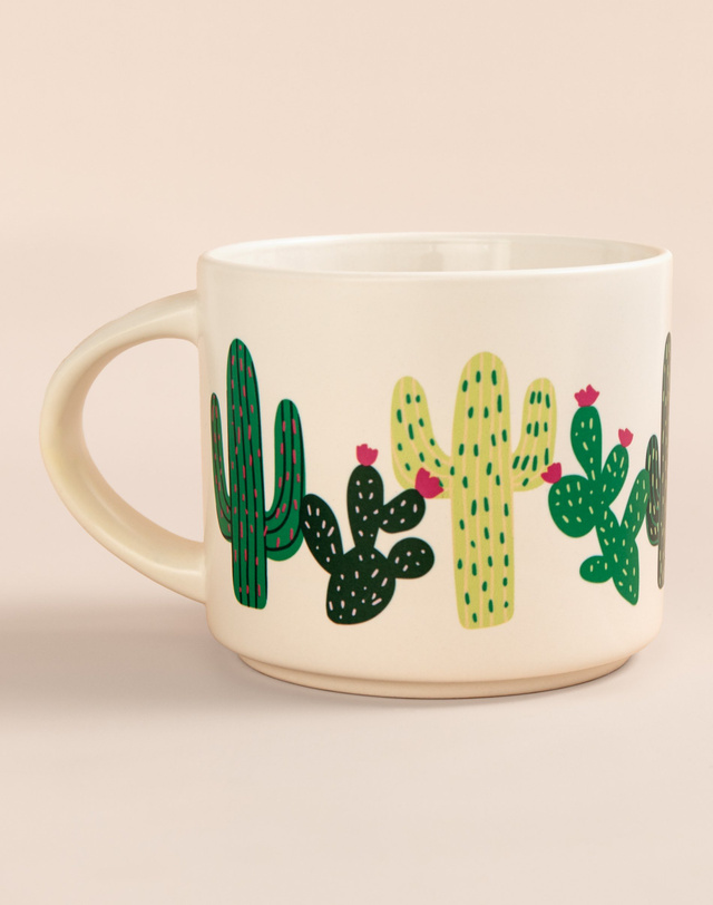 Cacti Ceramic Mug - Cream, 4 of 7