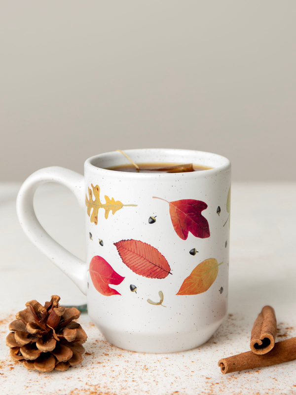 Fallen Leaves & Acorns 14oz Ceramic Coffee Mug, 1 of 4
