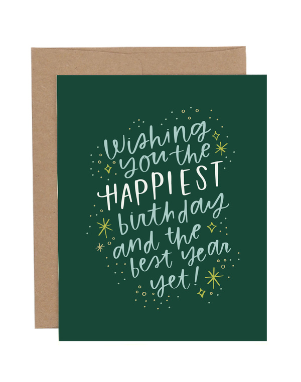 New Year Birthday Greeting Card, 1 of 1