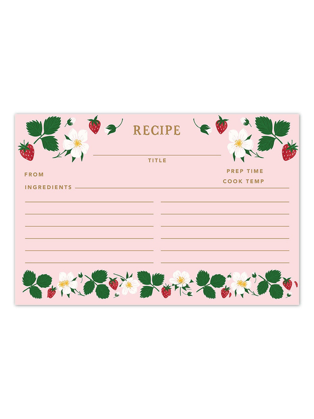 Strawberry Patch Recipe Cards, 1 of 2
