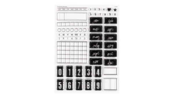 Stamp Set : 6×8 Monthly Planner, 1 of 5