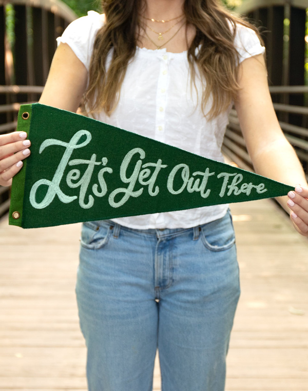 Let's Get Out There Pennant Flag, 1 of 4