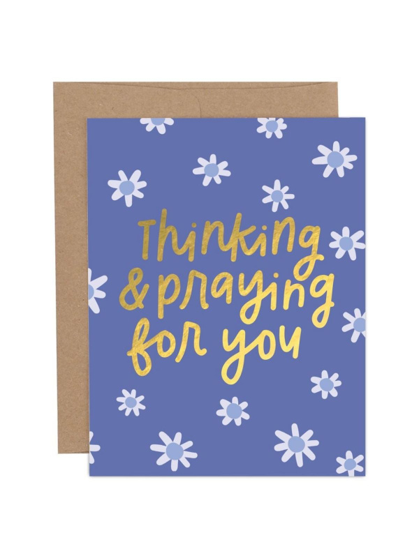 Thinking & Praying For You Sympathy Greeting Card, 1 of 1