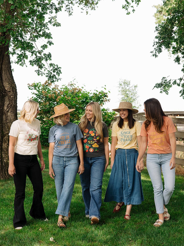 It Is Well With My Soul Faith Tee - Blue Jean, 4 of 6