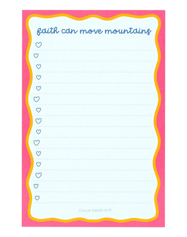 Faith Can Move Mountains 4×6 Notepad, 1 of 3