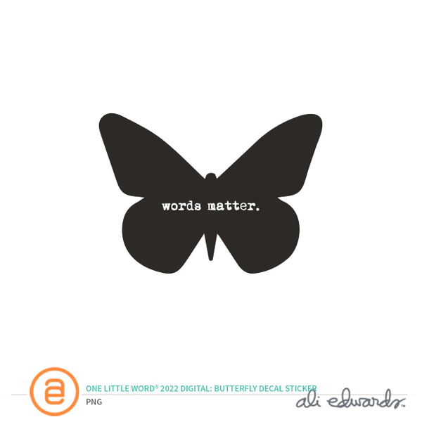 One Little Word® 2022 Digital Butterfly Decal, 1 of 1