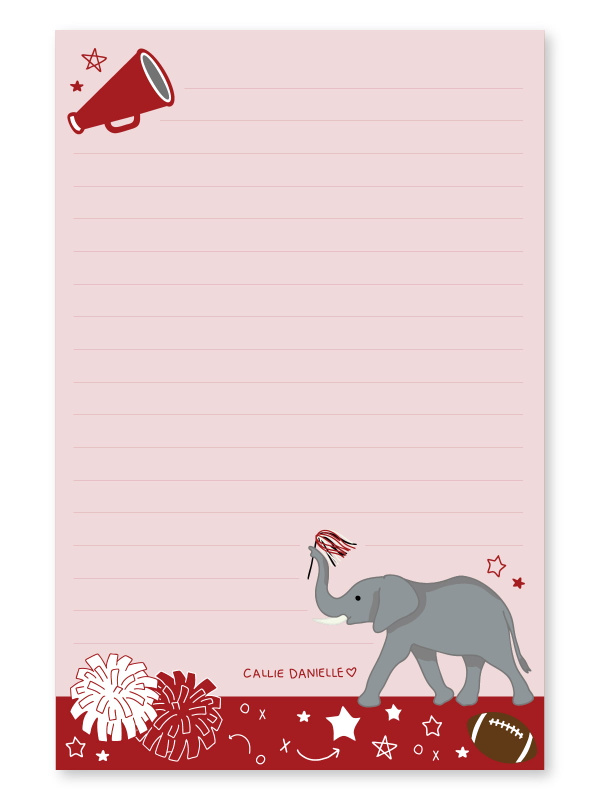 Tuscaloosa Football Game Day 4×6 Lined Notepad, 1 of 2