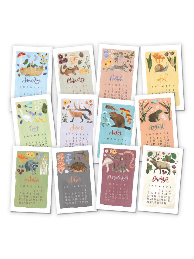2027 Flora & Fauna Petite Hanging Wall Calendar, 6 of 6