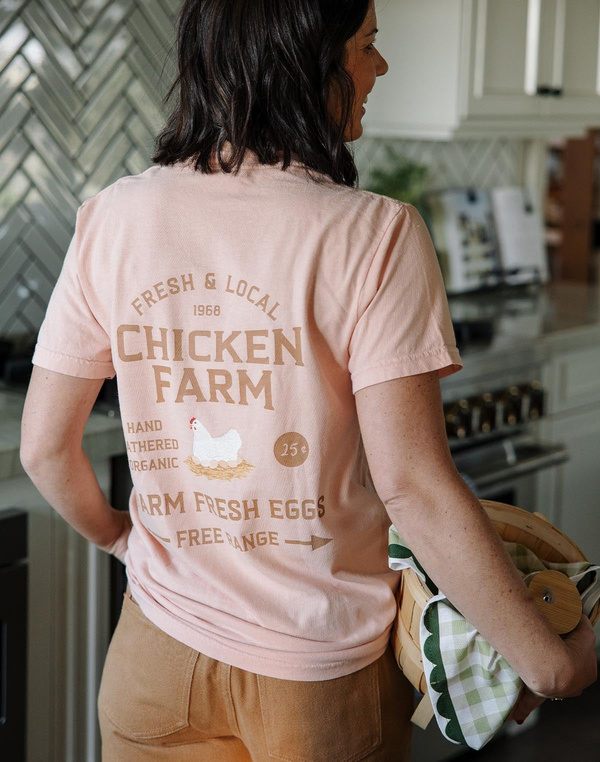 Chicken Farmers Market Tee - Peachy, 5 of 7