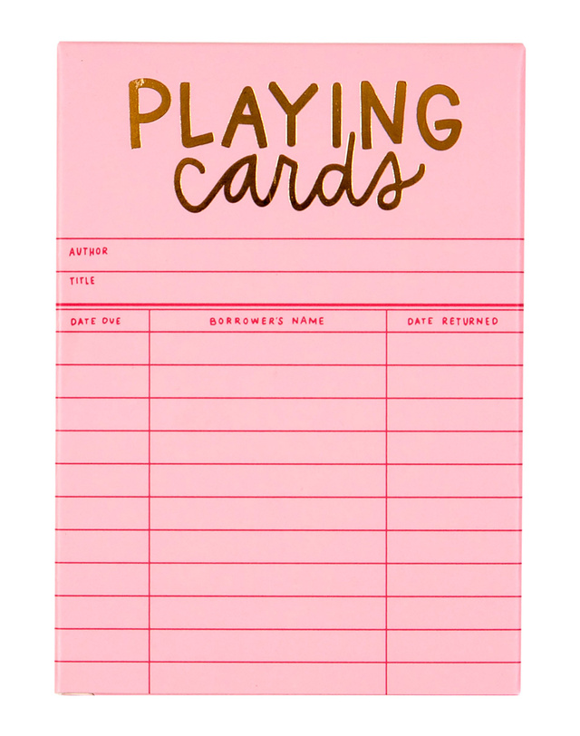 Pink Library Card Deck Of Playing Cards, 6 of 7