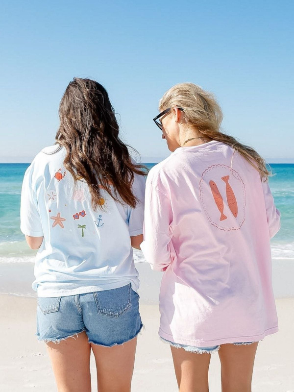 Coastal Fishy Long-Sleeve Tee - Blossom, 4 of 6