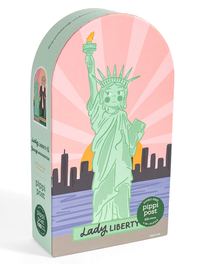 George Washington & Lady Liberty - 100 Piece Double-Sided Jigsaw Puzzle, 5 of 11