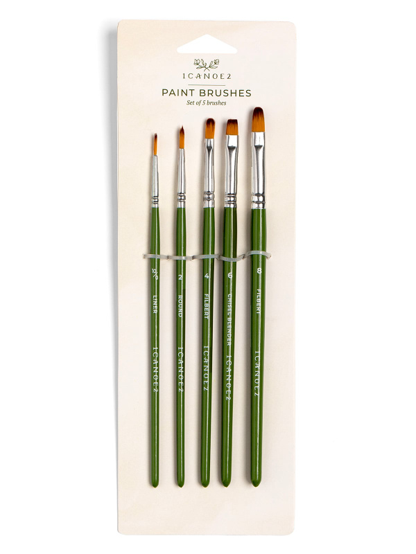 Artist Paint Brush Set – 5 Brushes, 2 of 2